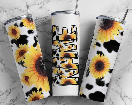 Sunflower Cow Print -Personalized