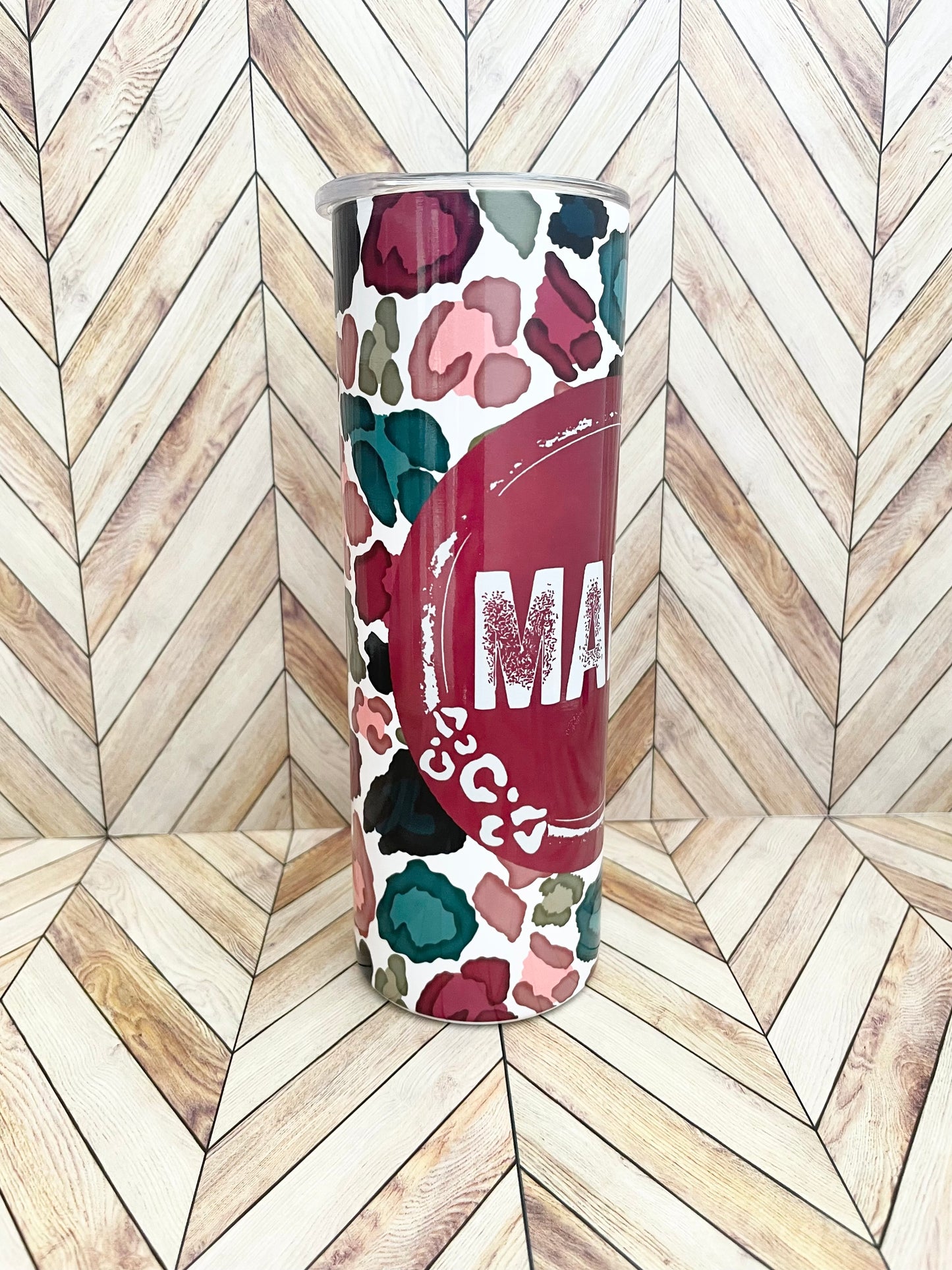 Maroon Leopard Tumbler