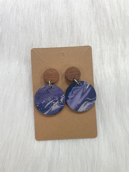 Purple Marble - Earrings