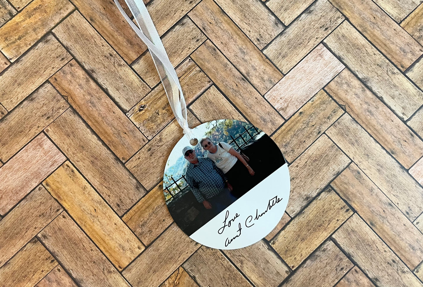 Hand Written Memorial Christmas Ornament - Personalized