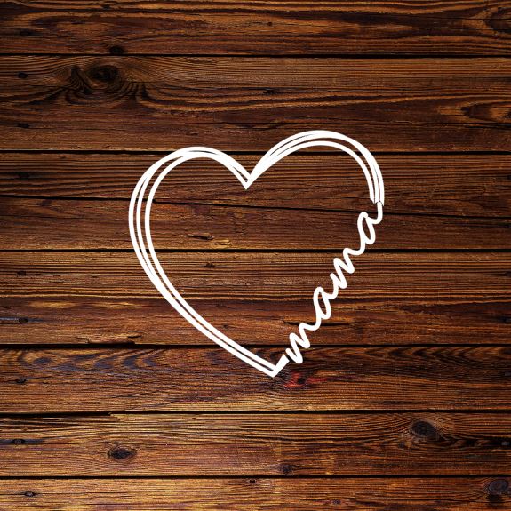 Love Mama Heart Decal