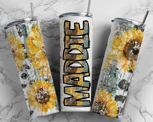 Distressed Sunflower - Personalized