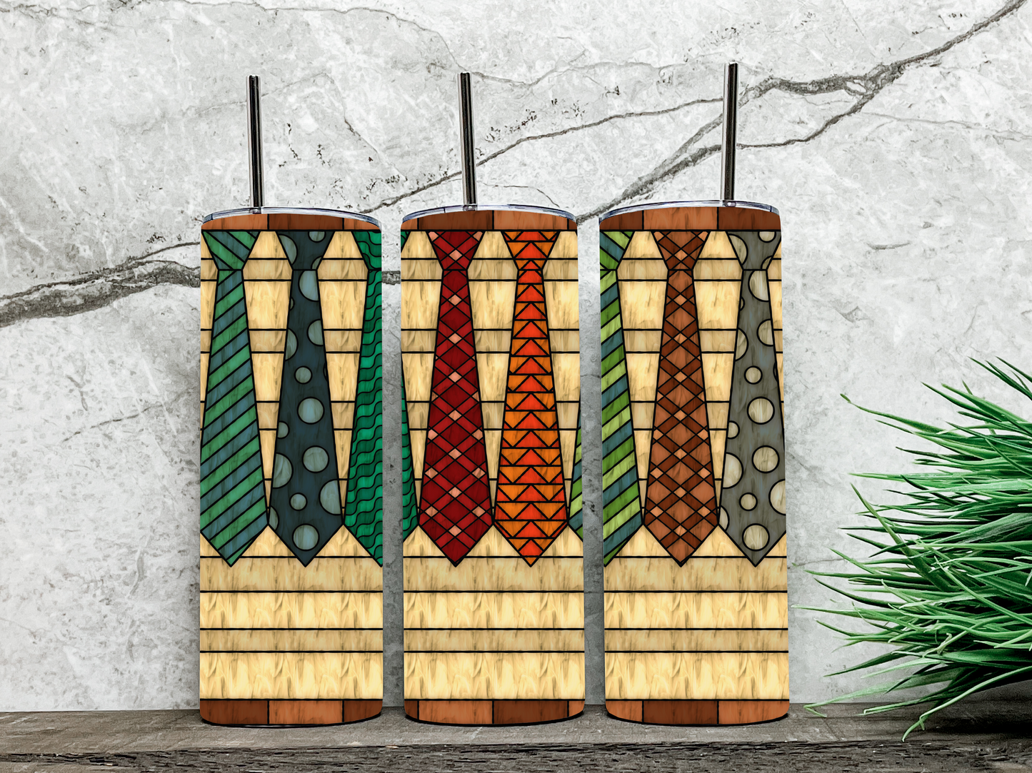 Stained Glass Dad Ties