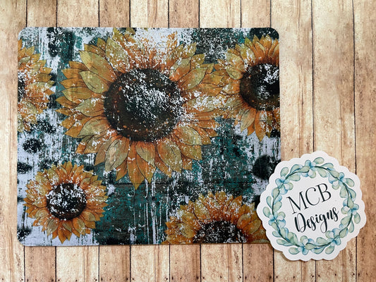Distressed Sunflowers Mouse Pad