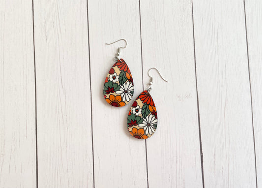 Retro Flowers Earrings