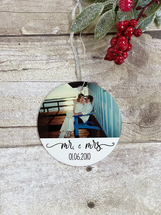 Mr. And Mrs. Christmas Ornament - Personalized