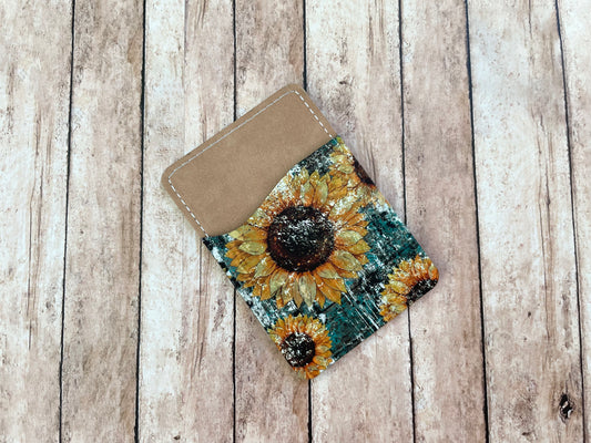 Distressed Sunflower Phone Wallet