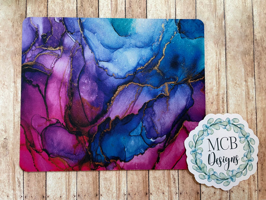 Pink and Purple Watercolor Mouse Pad