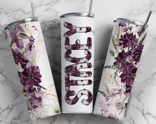 Purple Floral - Personalized